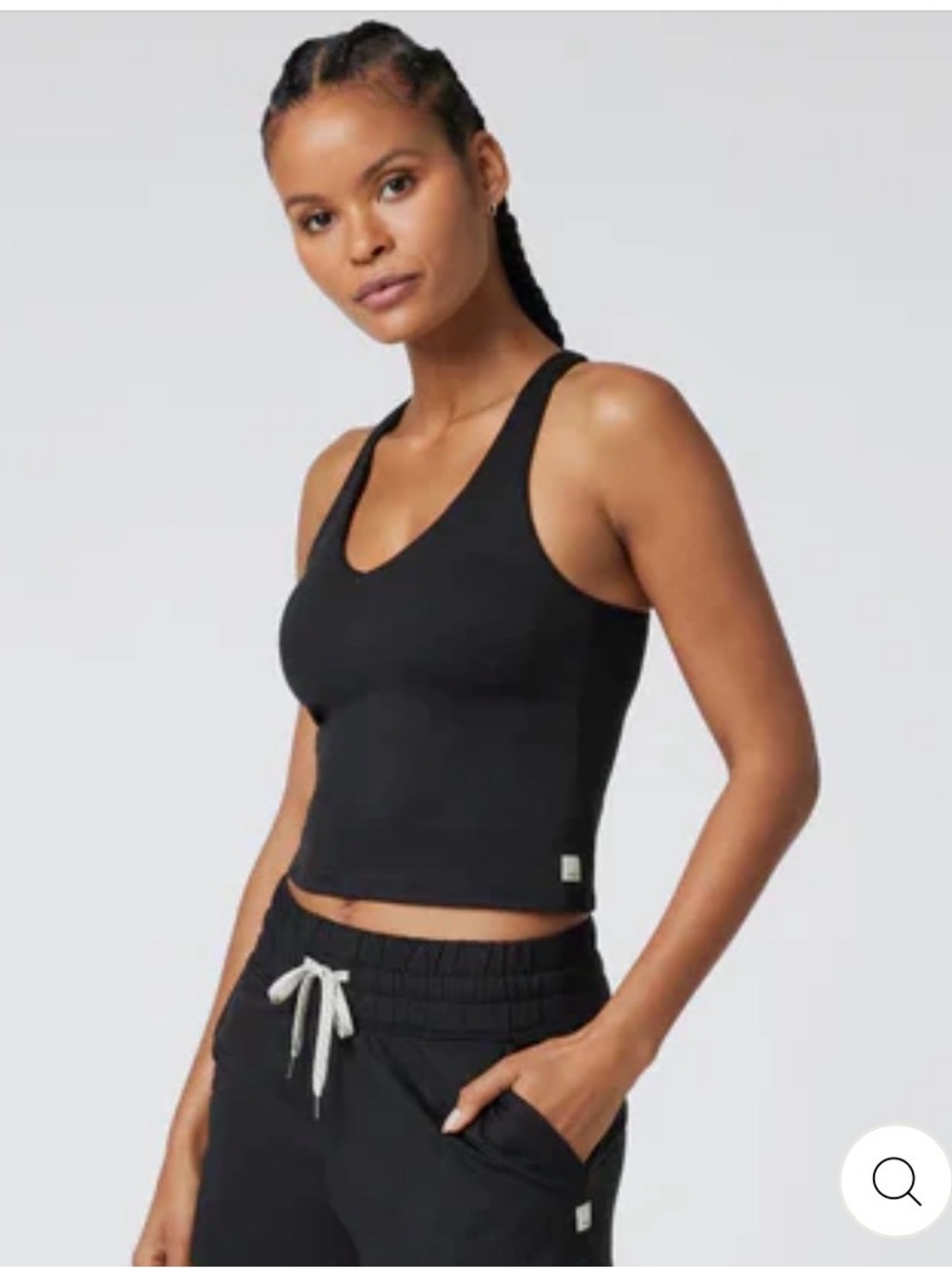 EUC Vuori Women's Halo Performance Crop Tank Top size small in heathered black
